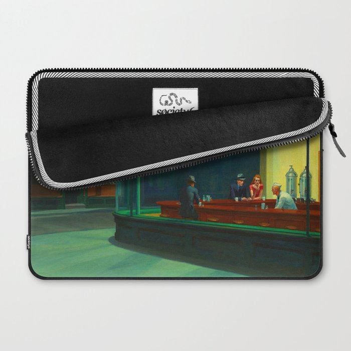  Edward Hopper - Night Hawks Laptop Sleeve Gallery Image 2