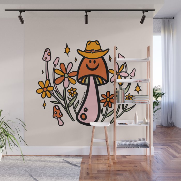 Mushroom Cowboy Wall Mural Gallery Image 1