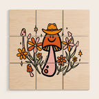 Mushroom Cowboy Wood Wall Art Gallery Image 1