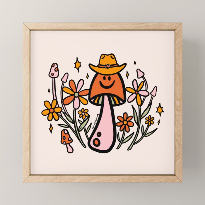 Mushroom Cowboy Mini Art Print Gallery Image 1