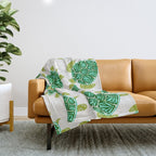 Sea Turtle - Green Palette Throw Blanket Gallery Image 1