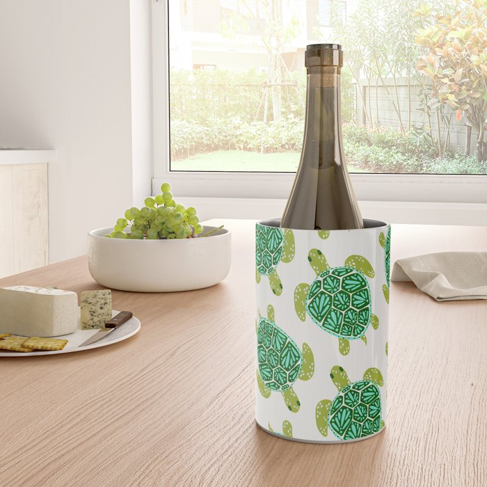 Sea Turtle - Green Palette Wine Chiller Gallery Image 4