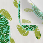 Sea Turtle - Green Palette Wall Tapestry Gallery Image 3