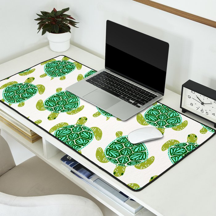 Sea Turtle - Green Palette Desk Mat Gallery Image 2