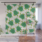 Sea Turtle - Green Palette Wall Mural Gallery Image 1