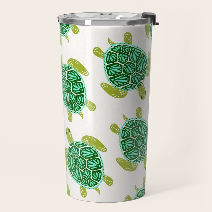 Sea Turtle - Green Palette Travel Mug Gallery Image 2