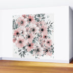 Flower Watercolor, Blush Pink and Gray, Floral Prints Wall Mural Gallery Image 2