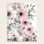 Flower Watercolor, Blush Pink and Gray, Floral Prints Notebook Gallery Image 4