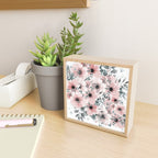 Flower Watercolor, Blush Pink and Gray, Floral Prints Mini Art Print Gallery Image 2