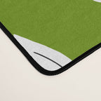 Dancing White Floral Pattern - Green Background Desk Mat Gallery Image 4