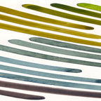 Olive Green Navy Blue Watercolor Colorful Stripes Mid Century Modern Art Primitive Abstract Art Coffee Mug Gallery Image 2
