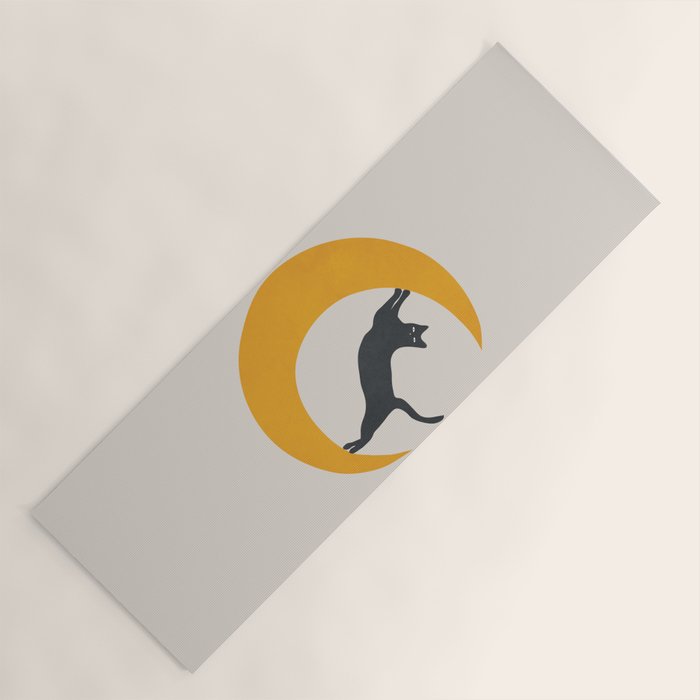 Moon and Cat Yoga Mat Gallery Image 1