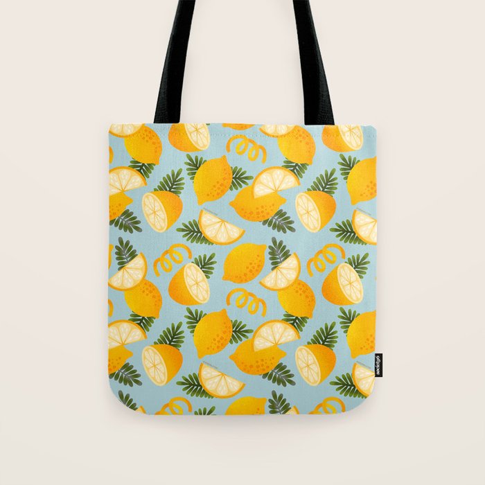 Lemon Pattern - Amalfi Coast Cocktails Tote Bag Gallery Image 1