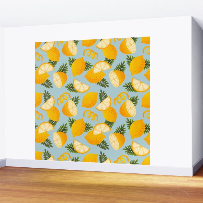 Lemon Pattern - Amalfi Coast Cocktails Wall Mural Gallery Image 2