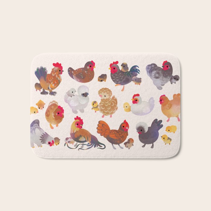 Chicken and Chick Bath Mat Gallery Image 1