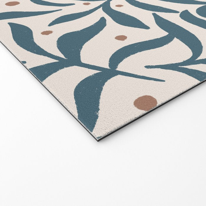 Branches and Berries - Teal and Mocha Welcome Mat Gallery Image 2