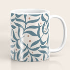 Branches and Berries - Teal and Mocha Coffee Mug Gallery Image 1