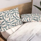 Branches and Berries - Teal and Mocha Pillow Sham Gallery Image 2