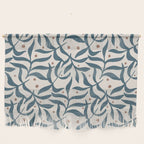 Branches and Berries - Teal and Mocha Wall Hanging Gallery Image 1