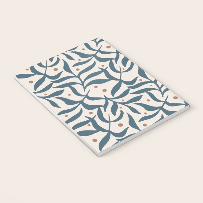 Branches and Berries - Teal and Mocha Notebook Gallery Image 3