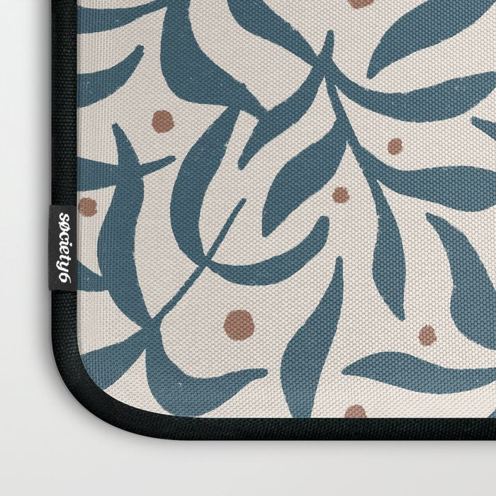 Branches and Berries - Teal and Mocha Laptop Sleeve Gallery Image 3