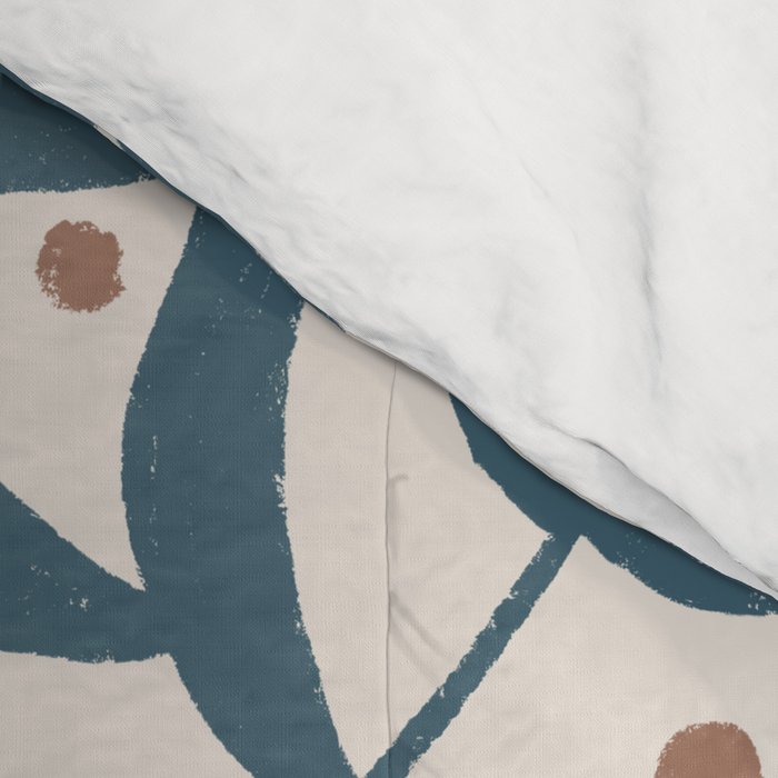 Branches and Berries - Teal and Mocha Comforter Gallery Image 4
