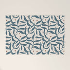 Branches and Berries - Teal and Mocha Welcome Mat Gallery Image 1
