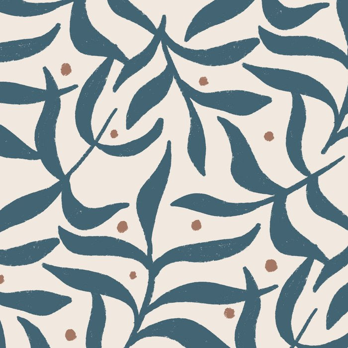Branches and Berries - Teal and Mocha Coffee Mug Gallery Image 2