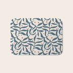 Branches and Berries - Teal and Mocha Bath Mat Gallery Image 1