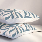 Branches and Berries - Teal and Mocha Pillow Sham Gallery Image 3