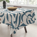 Branches and Berries - Teal and Mocha Tablecloth Gallery Image 3
