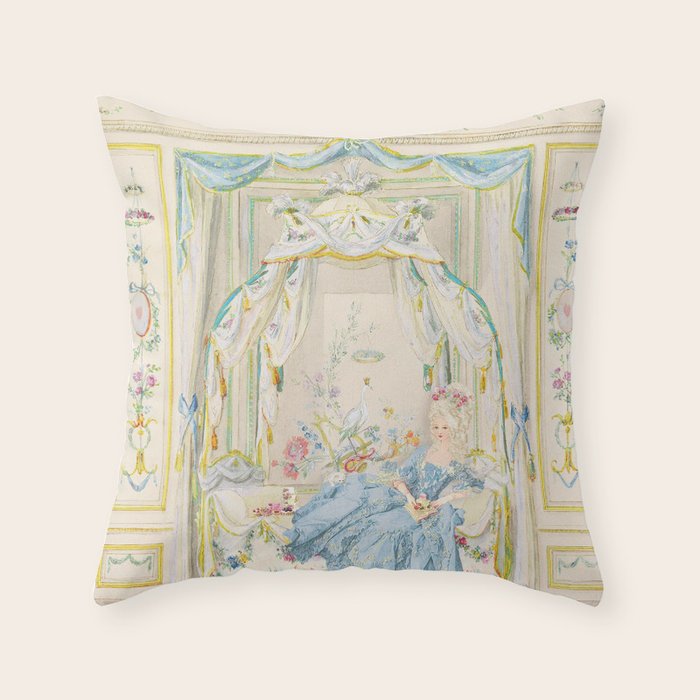 Marie Antoinette Petite Maison Throw Pillow Gallery Image 6