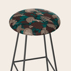 Moody Mushrooms and Pinecones Stool Gallery Image 2