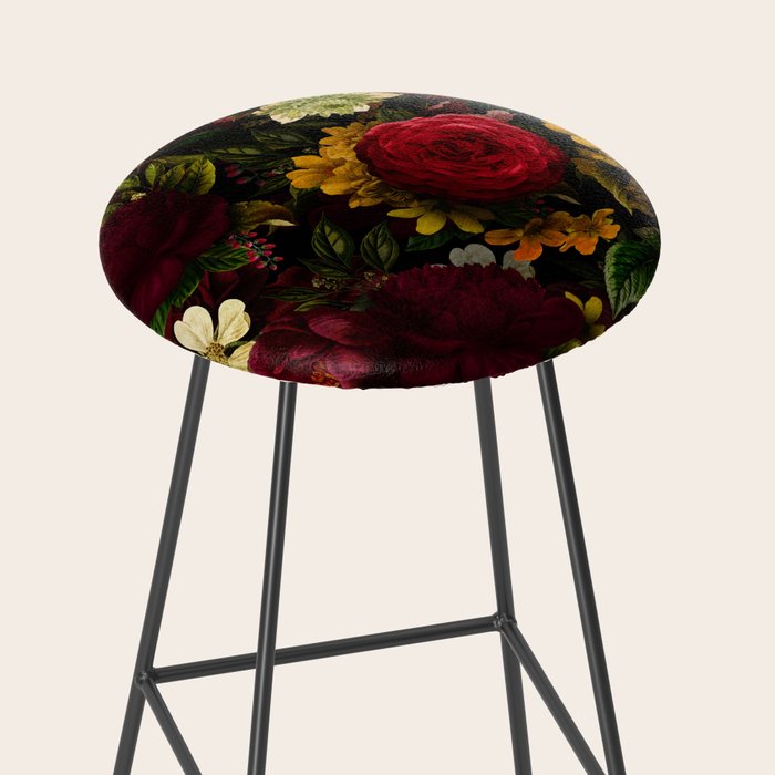 Dutch Midnight Vintage Red Roses Garden Stool Gallery Image 2