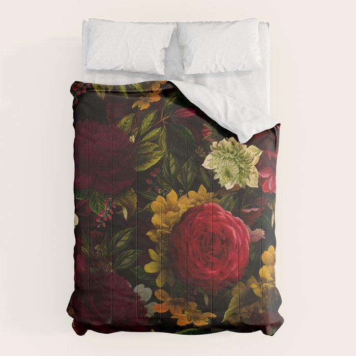 Dutch Midnight Vintage Red Roses Garden Comforter Gallery Image 6