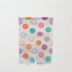 Retro Rainbow Smiling Faces Pattern Wall Hanging Gallery Image 1