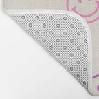 Retro Rainbow Smiling Faces Pattern Bath Mat Gallery Image 2