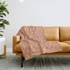 Little Rainbows - terracotta and caramel  Throw Blanket Gallery Image 1