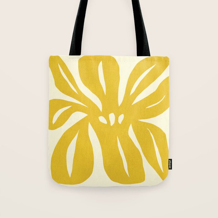 Abstract-botanical 29-yellow Tote Bag Gallery Image 1