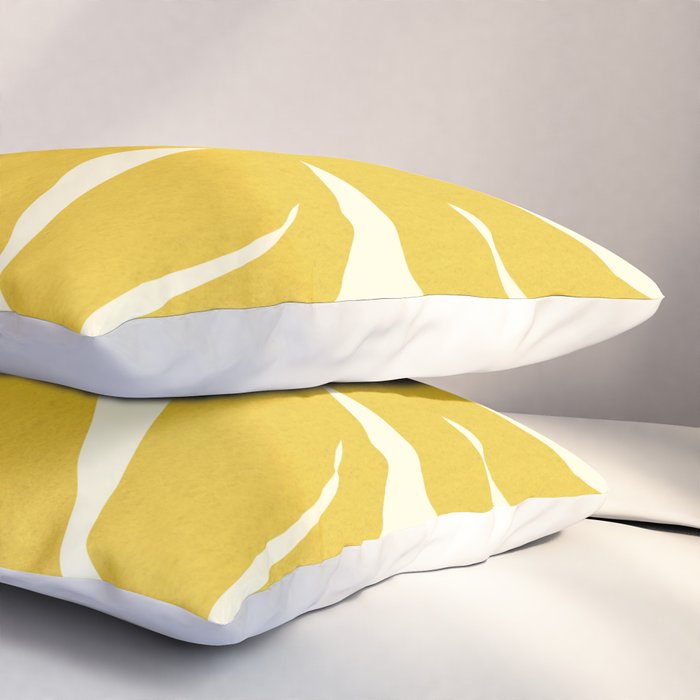 Abstract-botanical 29-yellow Pillow Sham Gallery Image 3