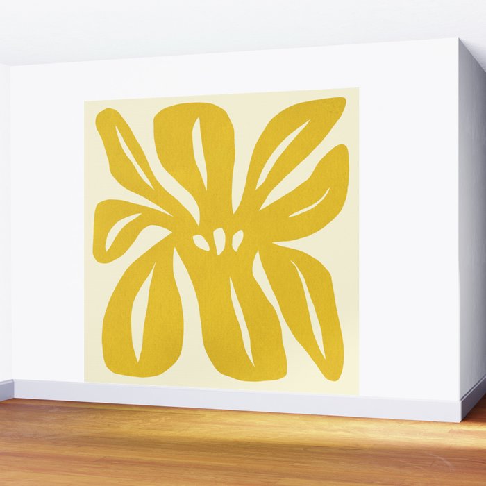 Abstract-botanical 29-yellow Wall Mural Gallery Image 2