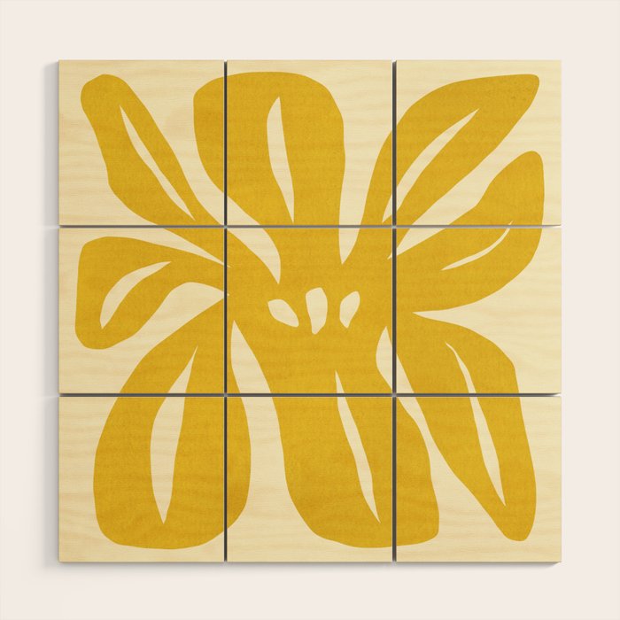 Abstract-botanical 29-yellow Wood Wall Art Gallery Image 1
