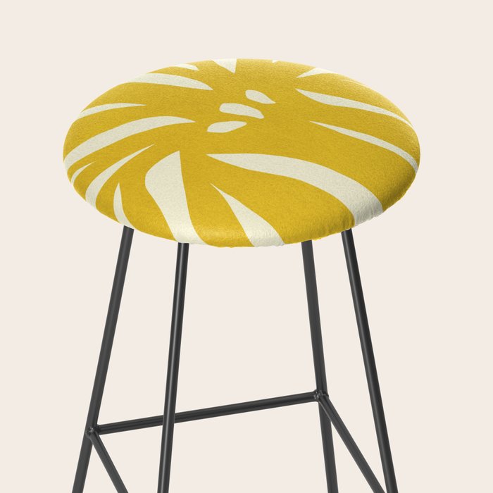 Abstract-botanical 29-yellow Stool Gallery Image 2