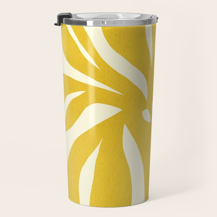 Abstract-botanical 29-yellow Travel Mug Gallery Image 3