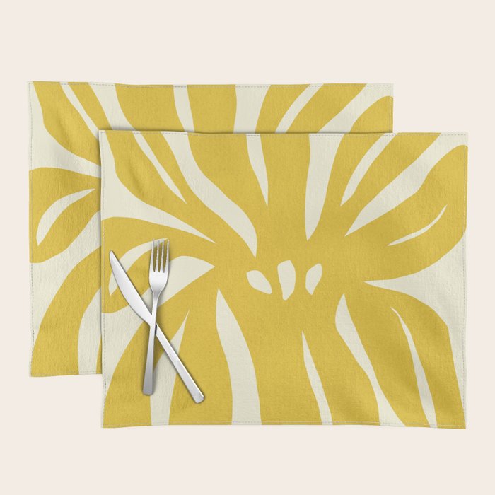 Abstract-botanical 29-yellow Placemat Gallery Image 1