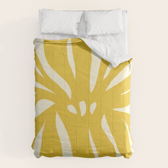 Abstract-botanical 29-yellow Comforter Gallery Image 6