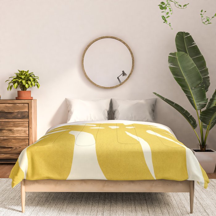 Abstract-botanical 29-yellow Comforter Gallery Image 3