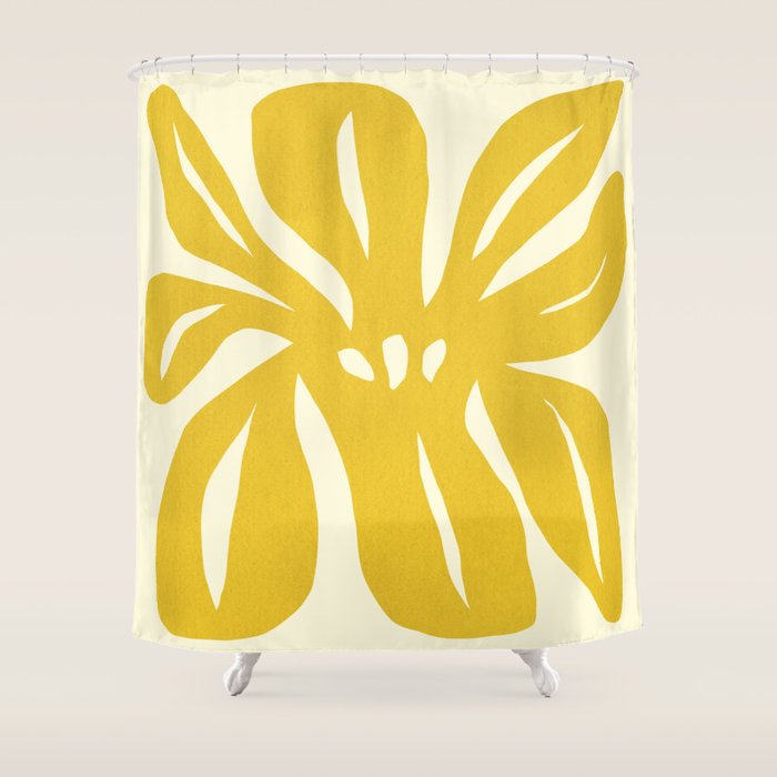Abstract-botanical 29-yellow Shower Curtain Gallery Image 1