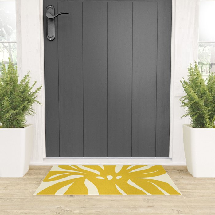 Abstract-botanical 29-yellow Welcome Mat Gallery Image 3
