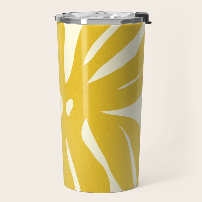 Abstract-botanical 29-yellow Travel Mug Gallery Image 2
